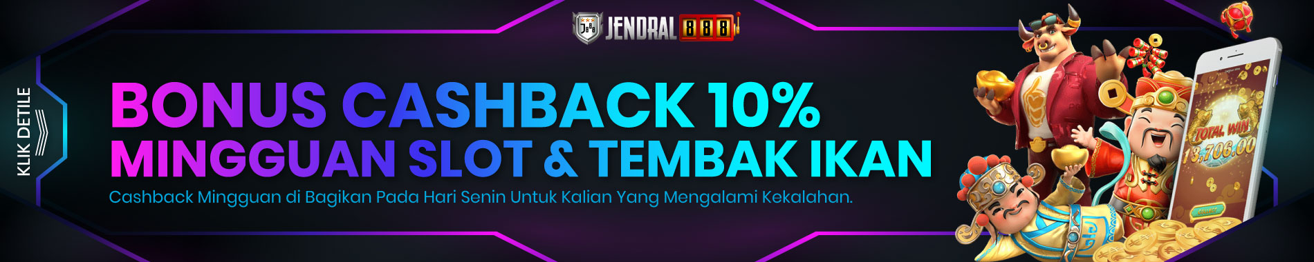 bonus cashback mingguan situs jendral888